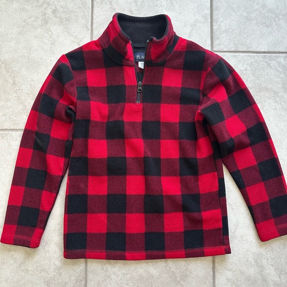 Place Other - Place Red/Black 1/4 zip Pullover Sweater